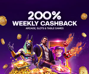 ₱200,000 Weekly Cashback Arcade, Slots & Table Games