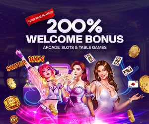 First-time Players 200% Welcome Bonus Arcade, Slots & Table Games