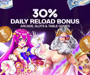 30% Daily Reload Bonus Arcade, Slots & Table Games